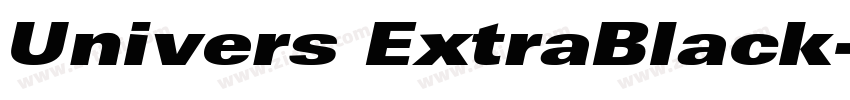 Univers ExtraBlack字体转换
